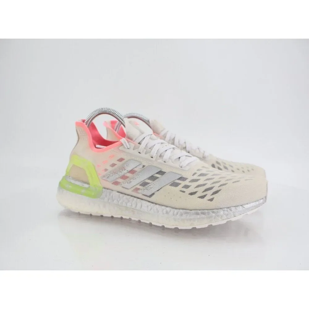 Adidas Ultraboost PB Running Shoes Women 7.5 Grey Silver White Continental Sole
